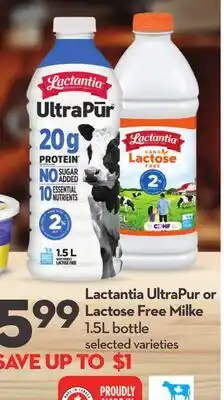 Longo's Lactantia UltraPur or Lactose Free Milke offer