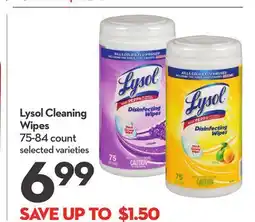 Longo's Lysol Cleaning Wipes offer