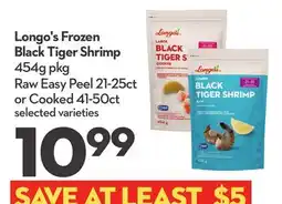 Longo's Frozen Black Tiger Shrimp offer