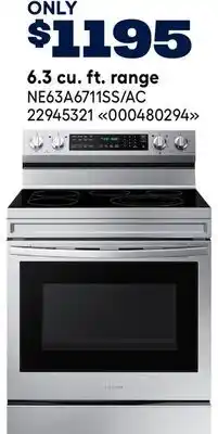 RONA Samsung 6.3 cu. ft. range offer