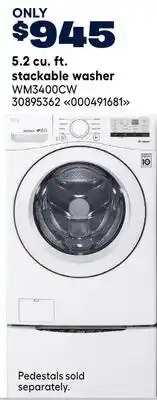RONA 5.2 cu. ft. stackable washer offer