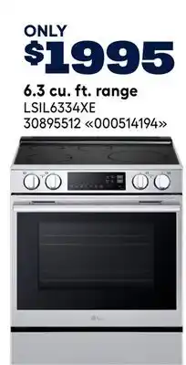 RONA LG 6.3 cu. ft. range offer