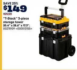 RONA DEWALT ''T-Stack'' 3-piece storage tower 20.4'' x 28.6'' x 17.3'' offer