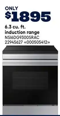 RONA Samsung 6.3 cu. ft. induction range offer