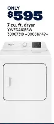 RONA 7 cu. ft. dryer offer