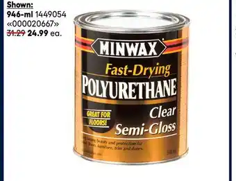 RONA MINWAX varnish and stain, 946-ml offer