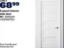 RONA 5-panel interior slab door offer