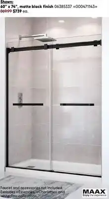 RONA MAAX 60 x 74, matte black finish offer