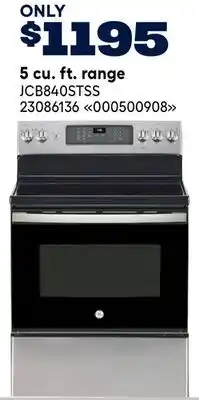RONA Whirlpool 5 cu. ft. range offer