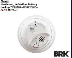 RONA BRK Hardwired, ionization, battery backup offer