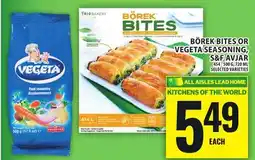 Food Basics BOREK BITES OR VEGETA SEASONING, S&F AVJAR offer