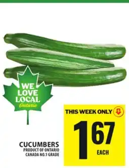 Food Basics CUCUMBERS offer