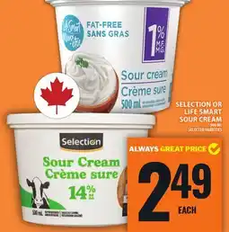 Food Basics SELECTION OR LIFE SMART SOUR CREAM offer