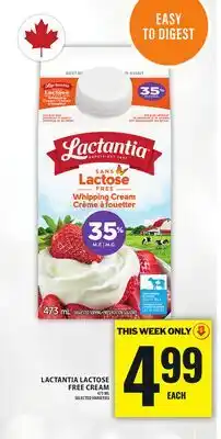 Food Basics LACTANTIA LACTOSE FREE CREAM offer