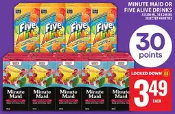 Food Basics MINUTE MAID OR FIVE ALIVE DRINKS offer