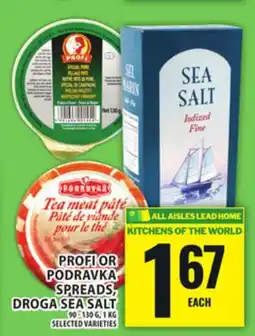 Food Basics PROFI OR PODRAVKA SPREADS, DROGA SEA SALT offer