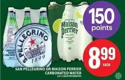 Food Basics SAN PELLEGRINO OR MAISON PERRIER CARBONATED WATER offer
