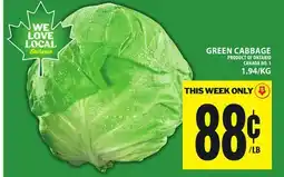 Food Basics GREEN CABBAGE offer