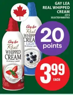 Food Basics GAY LEA REAL WHIPPED CREAM offer