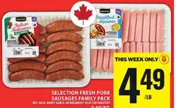 Food Basics SELECTION FRESH PORK SAUSAGES FAMILY PACK offer