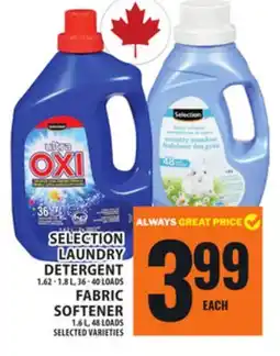 Food Basics SELECTION LAUNDRY DETERGENT OR FABRIC SOFTENER offer