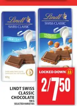 Food Basics LINDT SWISS CLASSIC CHOCOLATE offer