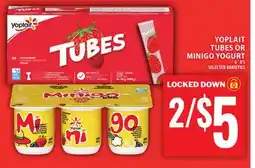 Food Basics YOPLAIT TUBES OR MINIGO YOGURT offer