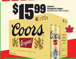 Chalo FreshCo Coors Original Lager 6x473 mL Tall Cans offer