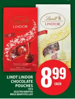 Food Basics LINDT LINDOR CHOCOLATE POUCHES offer