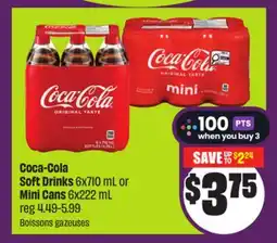 Chalo FreshCo Coca-Cola Soft Drinks 6x710 mL or Mini Cans 6x222 mL offer