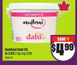 Chalo FreshCo Modhani Dahi 2% or 3.2% 2 kg offer