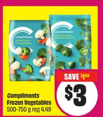 Chalo FreshCo Compliments Frozen Vegetables 500-750 g offer
