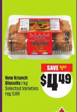Chalo FreshCo New Krunch Biscuits 1 kg Selected Varieties offer