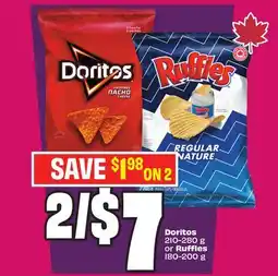 Chalo FreshCo Doritos 210-280 g or Ruffles 180-200 g offer