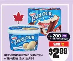 Chalo FreshCo Nestlé Parlour Frozen Dessert 1.5 L or Novelties 12 pk offer