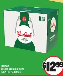 Chalo FreshCo Grolsch Pilsner Premium Beer 6x473 mL Tall Cans offer