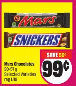 Chalo FreshCo Mars Chocolates 30-57 g Selected Varieties offer