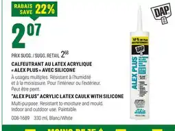 BMR CALFEUTRANT AU LATEX ACRYLIQUE ALEX PLUS AVEC SILICONE offer