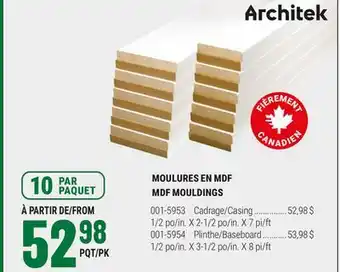 BMR MOULURES EN MDF offer