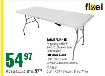 BMR TABLE PLIANTE offer