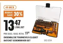 BMR ENSEMBLE DE TOURNEVIS À CLIQUET offer