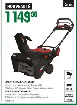 BMR SOUFFLEUSE À NEIGE SANS FIL offer