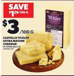 Loblaws CASTELLO TICKLER EXTRA MATURE CHEDDAR offer