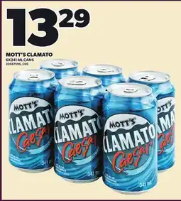 Loblaws MOTT'S CLAMATO, 6X341 ML CANS offer
