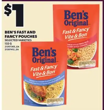 Loblaws BEN'S FAST AND FANCY POUCHES, 132G offer