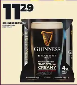 Loblaws GUINNESS DRAUGHT, 4X440ML CANS offer