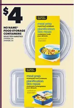 Loblaws NO NAME FOOD STORAGE CONTAINERS offer