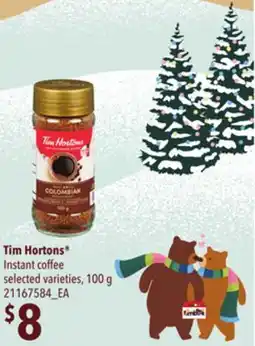 Loblaws TIM HORTONS INSTANT COFFEE, 100 G offer
