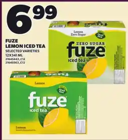 Loblaws FUZE LEMON ICED TEA, 12X341 ML offer