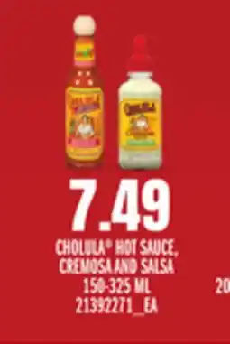 Loblaws CHOLULA HOT SAUCE, CREMOSA AND SALSA, 150-325 ML offer